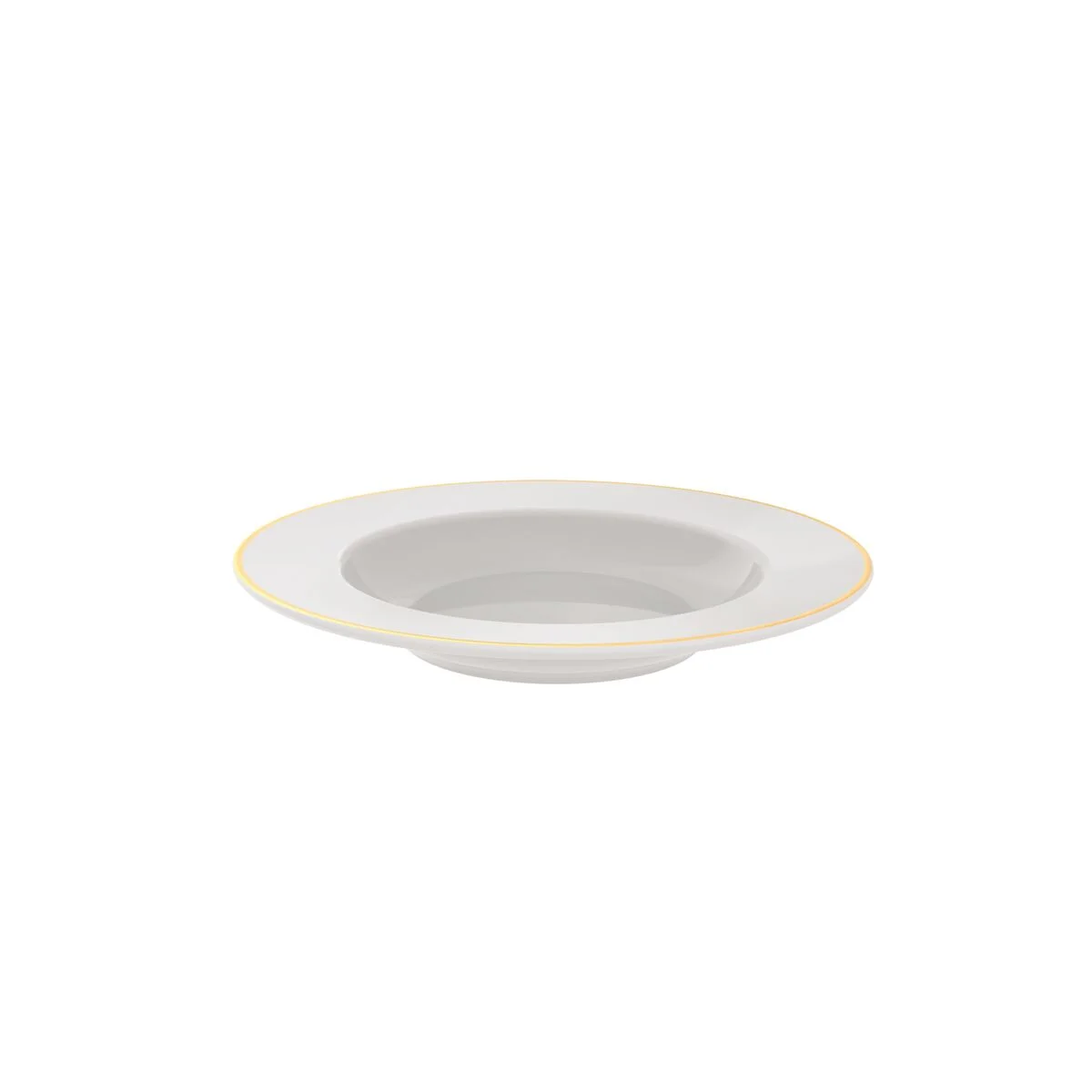 Prato Fundo Filetado Tramontina Elisa em Porcelana com Borda Dourada 23 cm