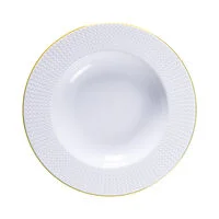 Prato Fundo Mesh Filetado em Porcelana 23 cm