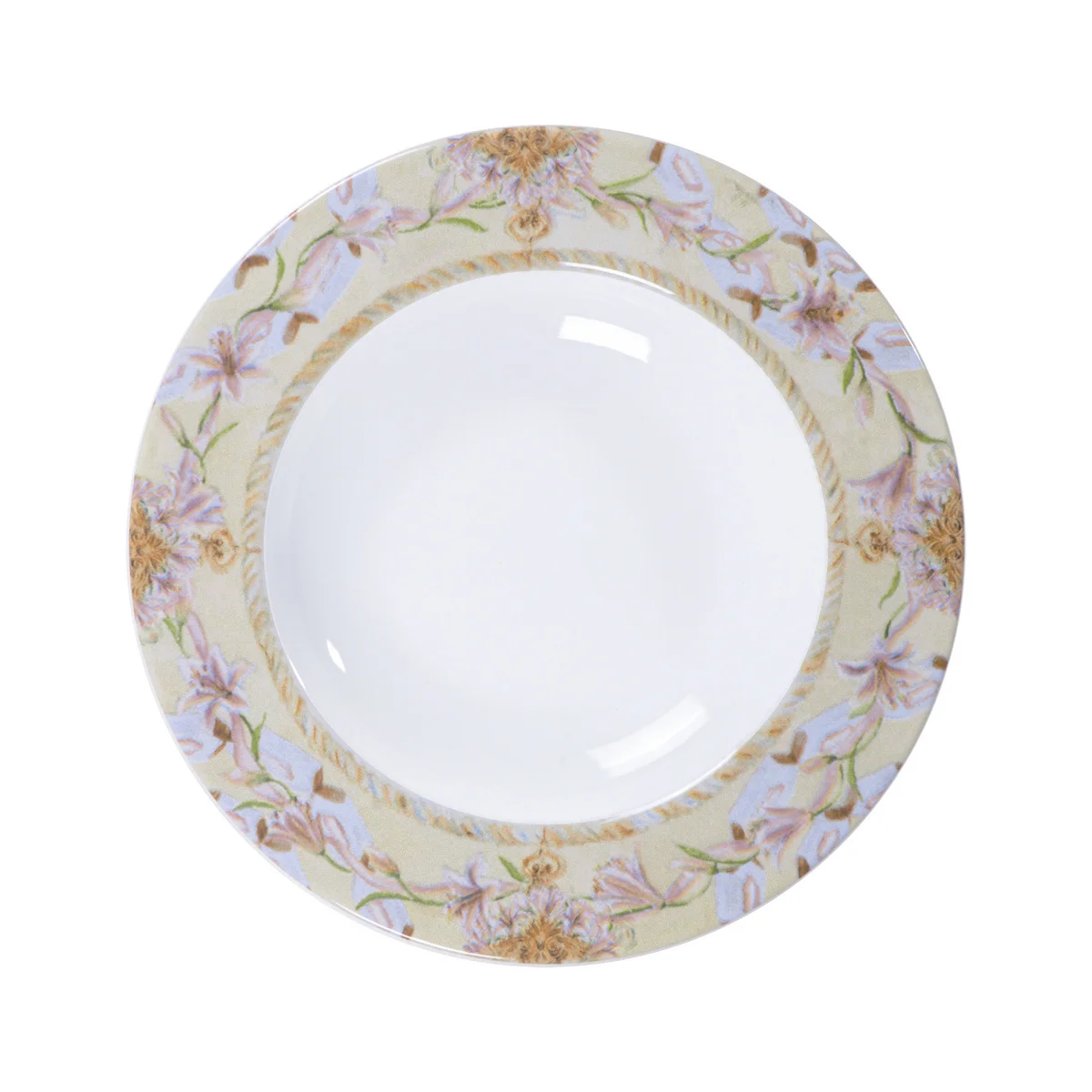Prato Fundo Tramontina Essência Do Círio em Porcelana Decorada 23 cm