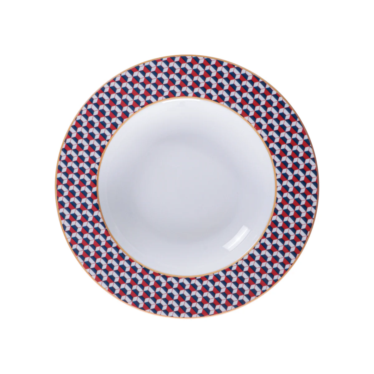 Prato Fundo Tramontina Lazuli em Porcelana Decorada 23 cm