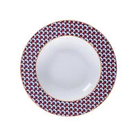 Prato Fundo Tramontina Lazuli em Porcelana Decorada 23 cm