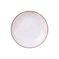 Prato Fundo Tramontina Rústico Marrom em Porcelana Decorada 22 cm