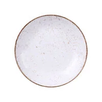Prato Fundo Tramontina Rústico Marrom em Porcelana Decorada 25 cm