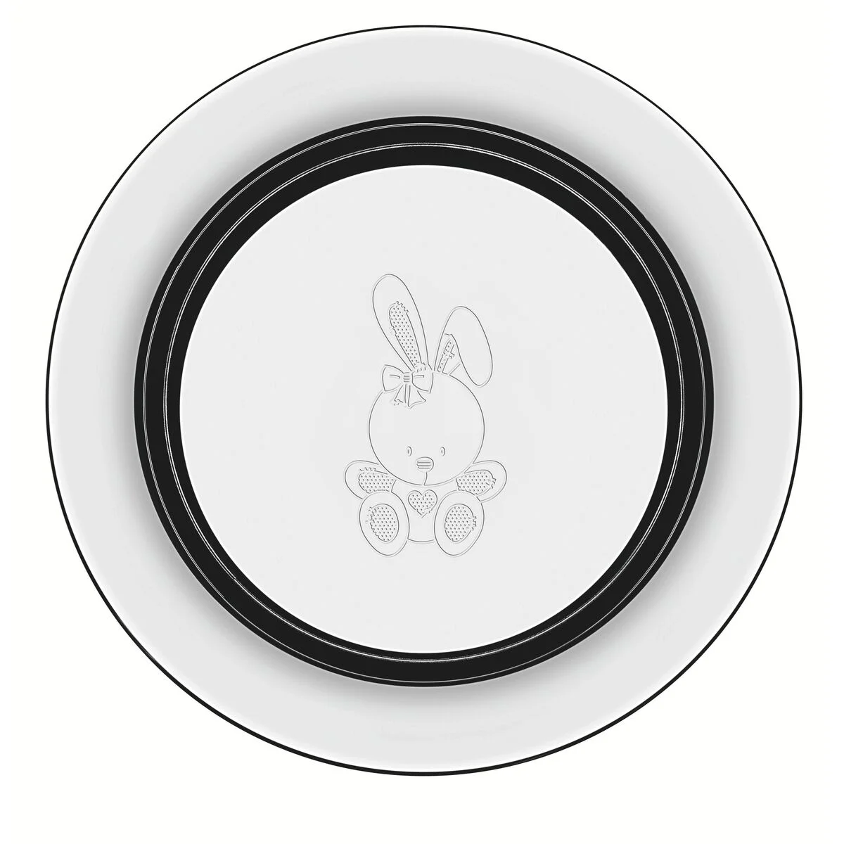 Prato Infantil Tramontina Le Petit em Aço Inox Coelhinho 23 cm