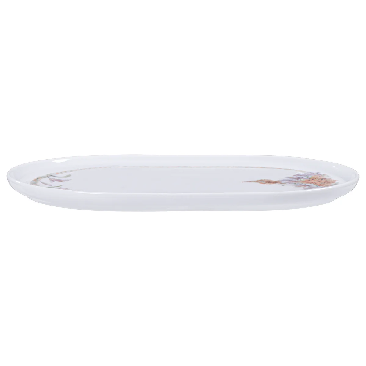Prato Oval Tramontina Essência Do Círio em Porcelana Decorada 31 cm