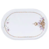 Prato Oval Tramontina Essência Do Círio em Porcelana Decorada 31 cm