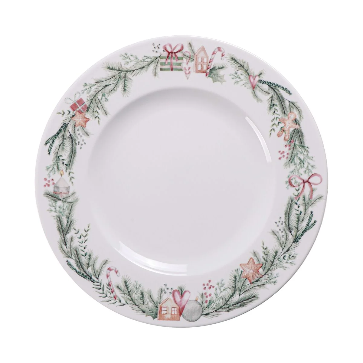 Prato Panetone Tramontina Casa Natal Noite Feliz em Porcelana Decorada 28 cm