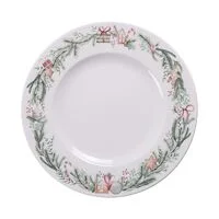 Prato Panetone Tramontina Casa Natal Noite Feliz em Porcelana Decorada 28 cm