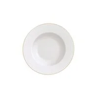 Prato Raso Filetado Tramontina Elisa em Porcelana com Borda Dourada 28 cm