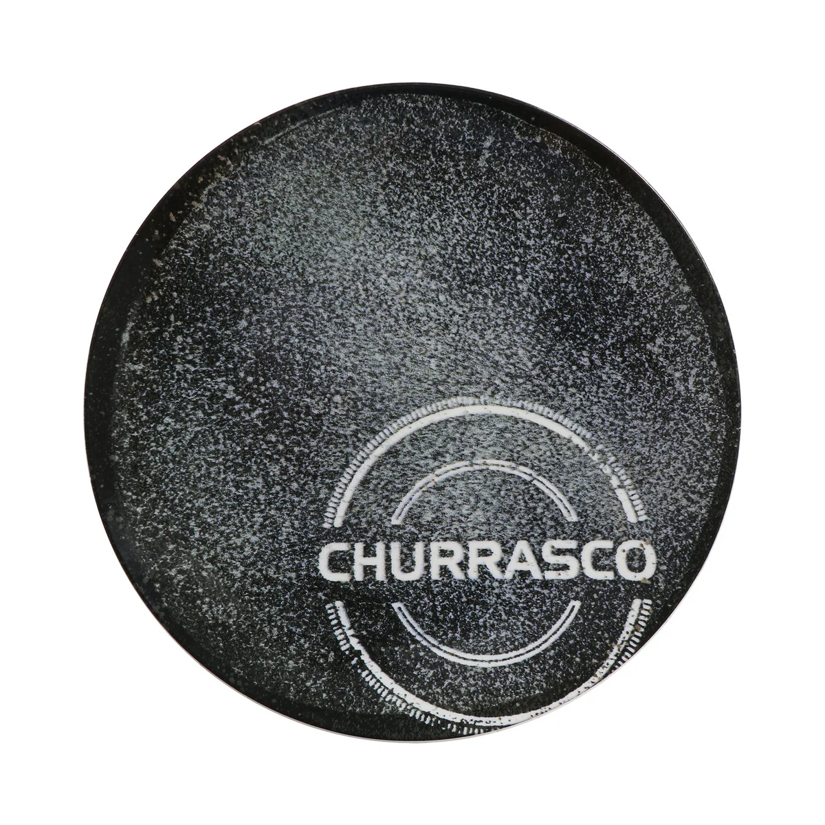 Prato Raso Tramontina Churrasco Carbon em Porcelana Decorada 25 cm