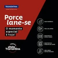 Prato Raso Tramontina Churrasco Classic em Porcelana Decorada 28 cm