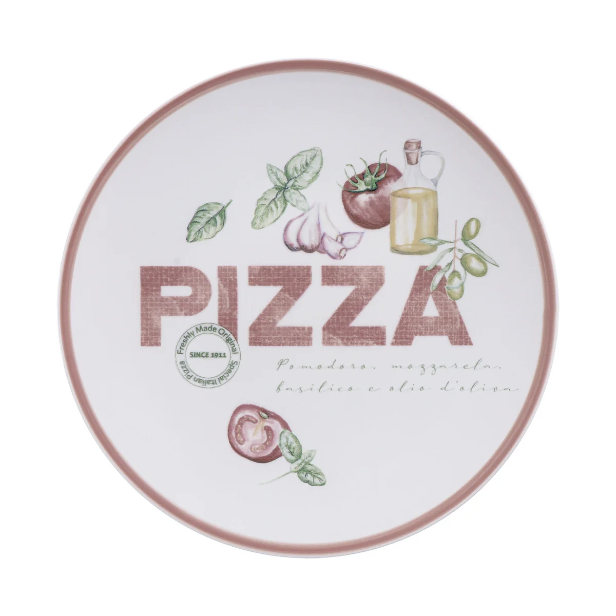 Prato Raso Tramontina Milano em Porcelana Decorada 25 cm