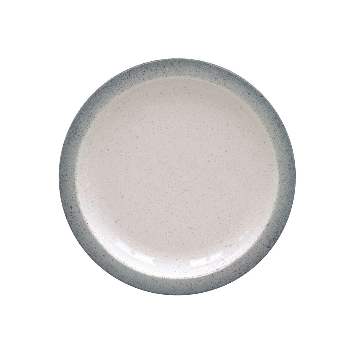Prato Raso Tramontina Rústico Cinza em Porcelana Decorada 28 cm