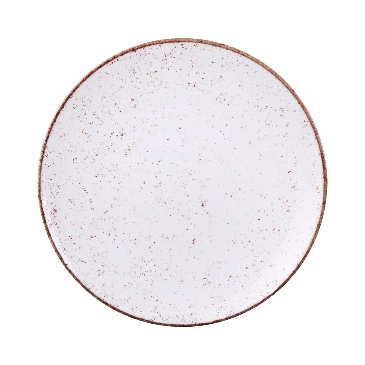 Prato Raso Tramontina Rústico Marrom em Porcelana Decorada 28 cm