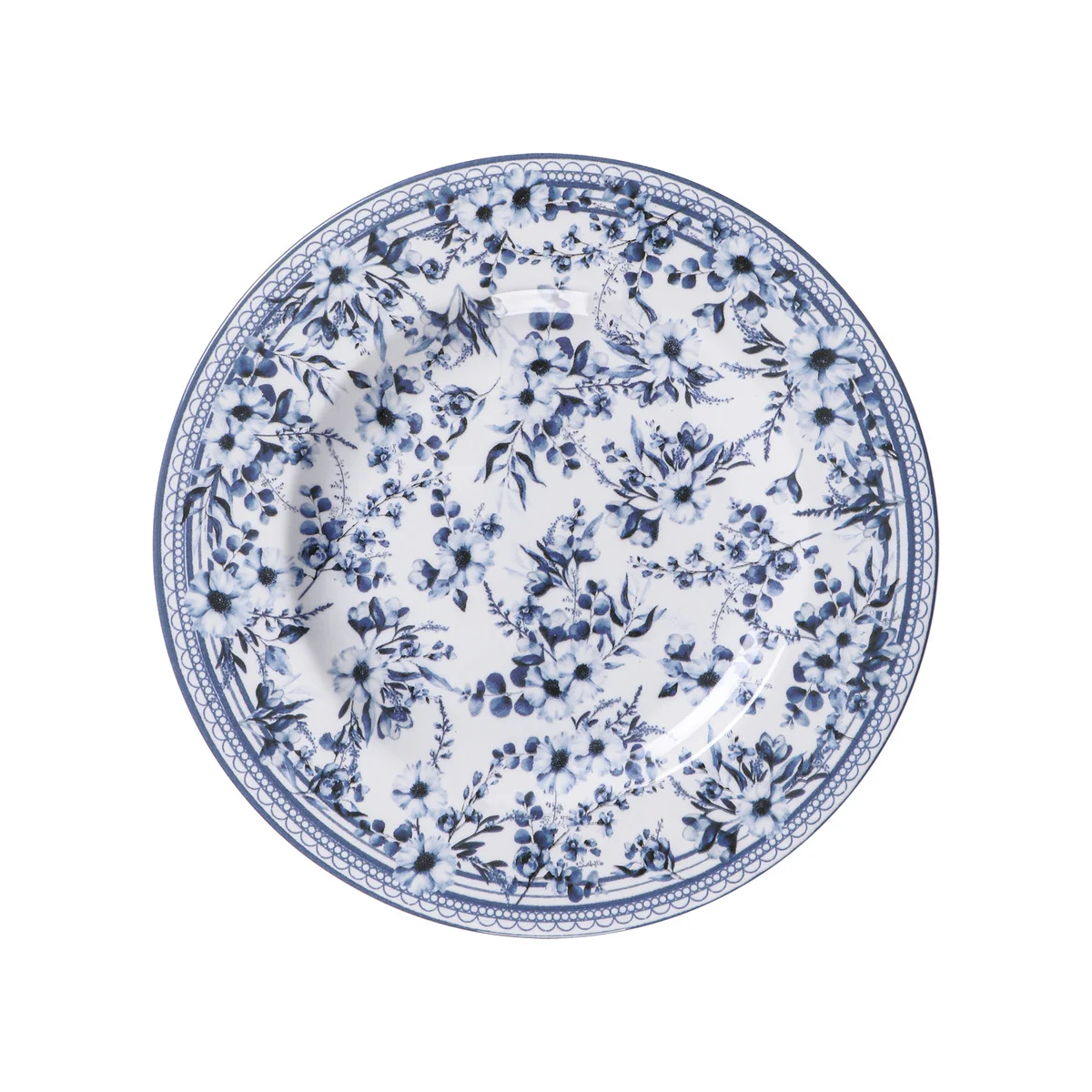 Prato Sobremesa Tramontina Azzura em Porcelana Decorada 21 cm