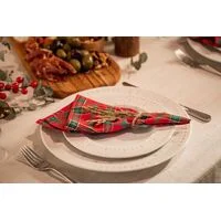 Prato Panetone Tramontina Casa Natal Capodanno em Porcelana Decorada 28 cm