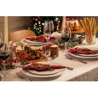 Prato Panetone Tramontina Casa Natal Capodanno em Porcelana Decorada 28 cm
