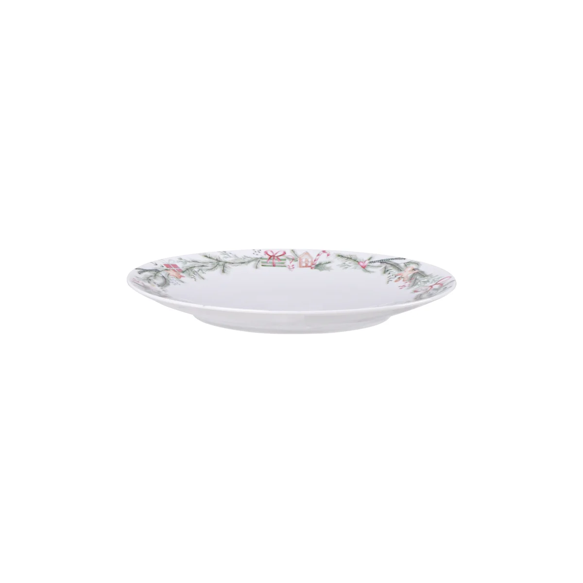 Prato Sobremesa Tramontina Casa Natal Noite Feliz em Porcelana Decorada 21 cm