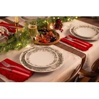 Prato Sobremesa Tramontina Casa Natal Noite Feliz em Porcelana Decorada 21 cm