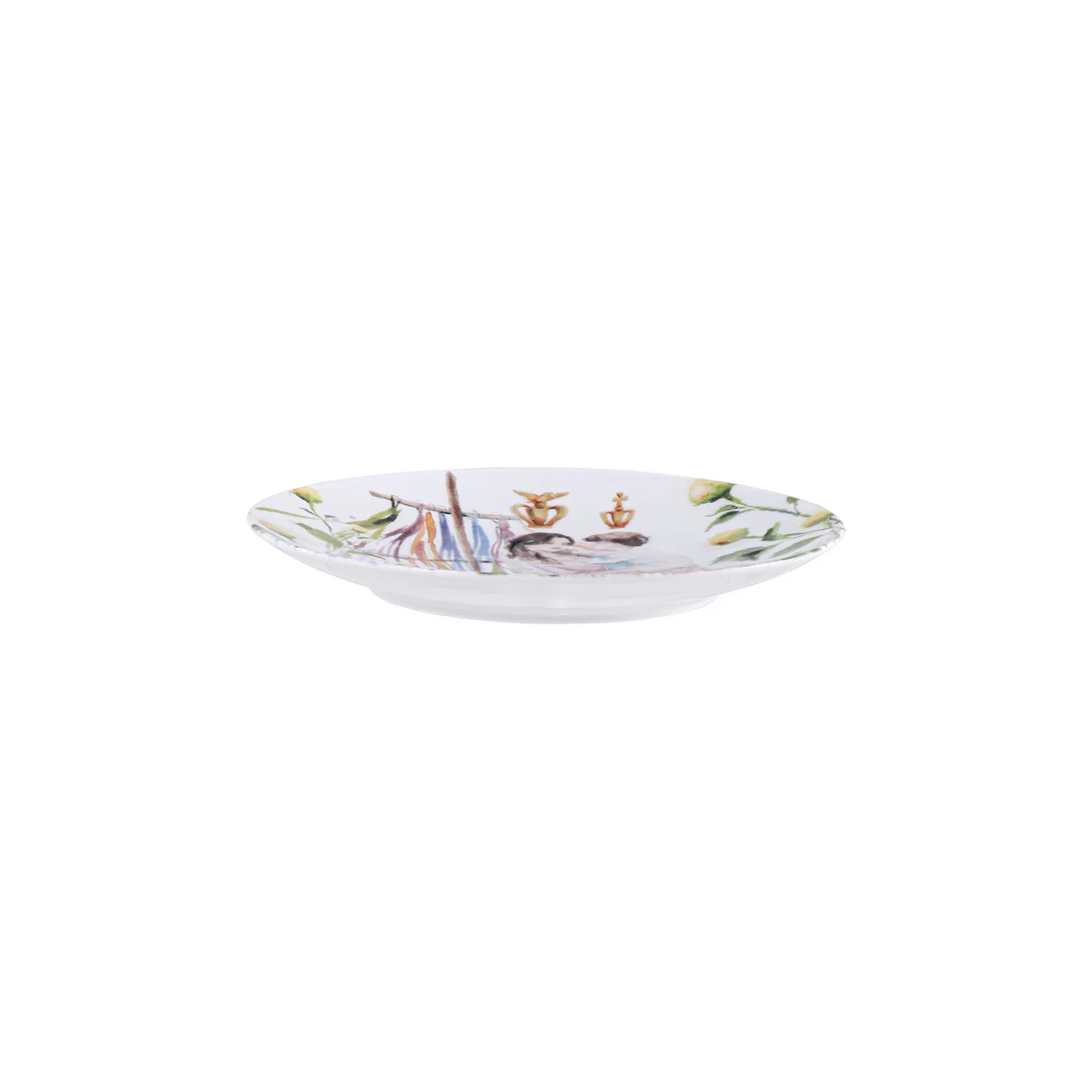 Prato Sobremesa Tramontina Círio em Porcelana Decorada 19 cm