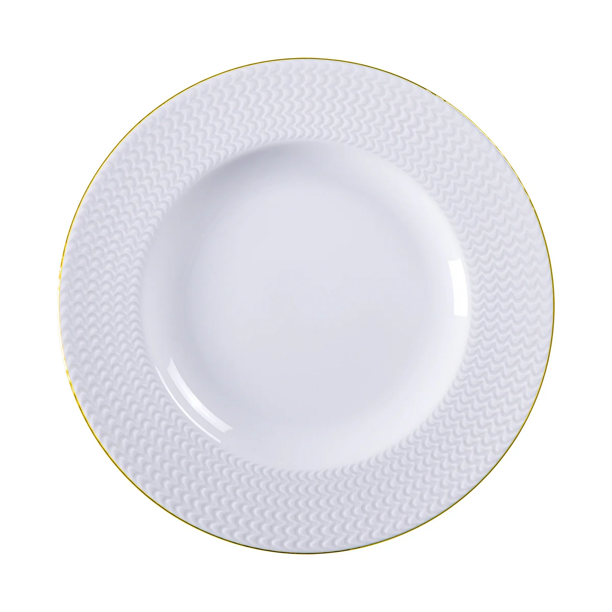 Prato Sobremesa Tramontina Mesh Filete de Ouro em Porcelana 21 cm