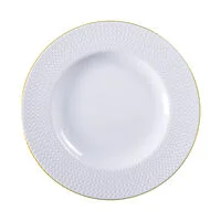 Prato Sobremesa Tramontina Mesh Filete de Ouro em Porcelana 21 cm
