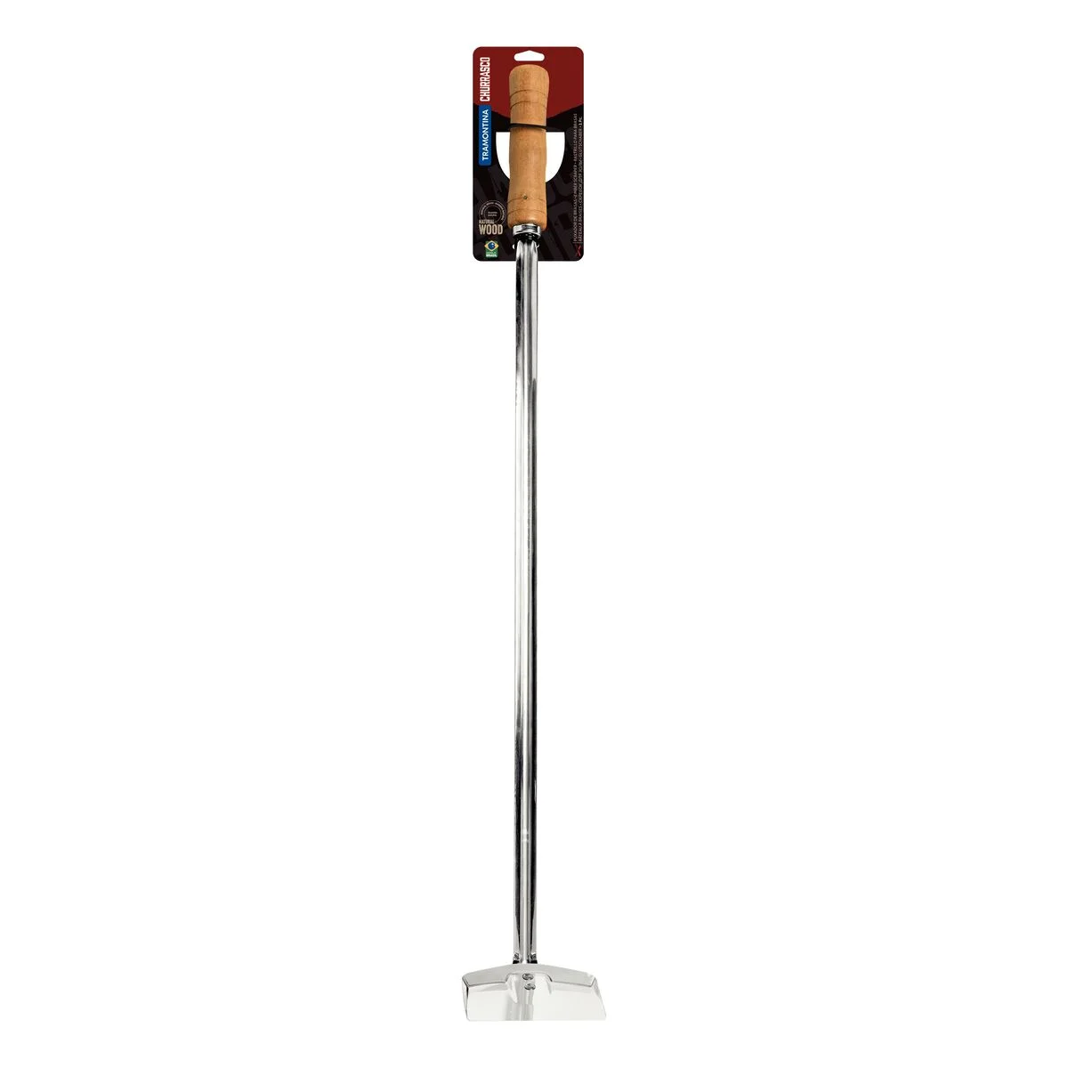 Puxador para Brasas Tramontina Churrasco com Lâmina em Aço Inox e Cabo de Madeira 72,7 cm