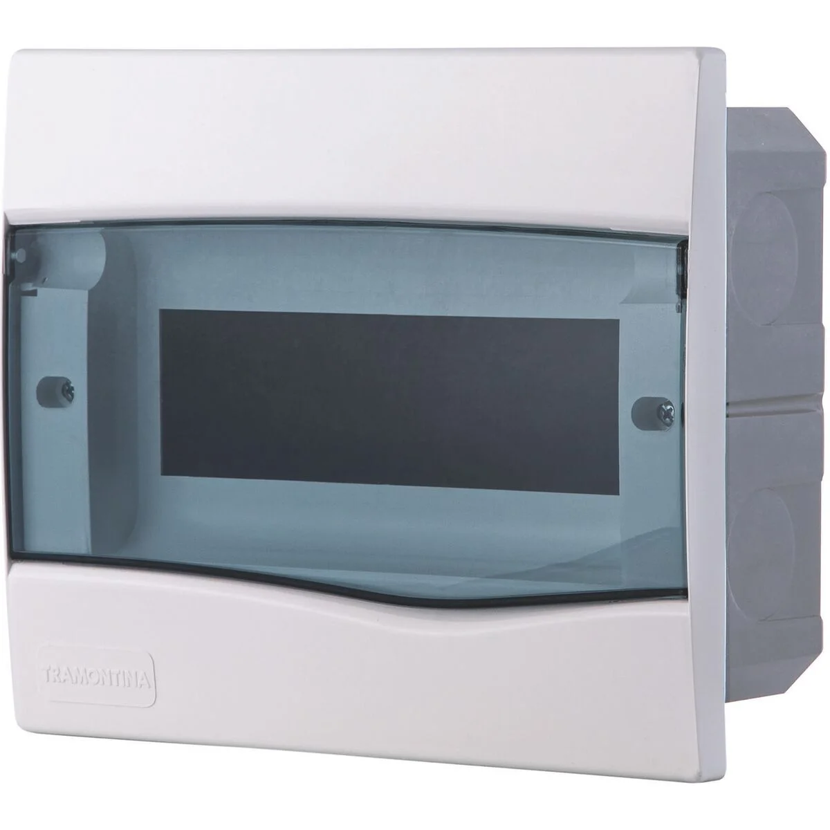 Quadro de Distribuição de Embutir 9 DIN ou 6 NEMA Tramontina com Porta Transparente