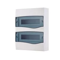 Quadro de Distribuição de Sobrepor 24 DIN ou 16 NEMA Tramontina com Porta Transparente