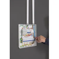 Quadro de Distribuição de Sobrepor 24 DIN ou 16 NEMA Tramontina com Porta Transparente