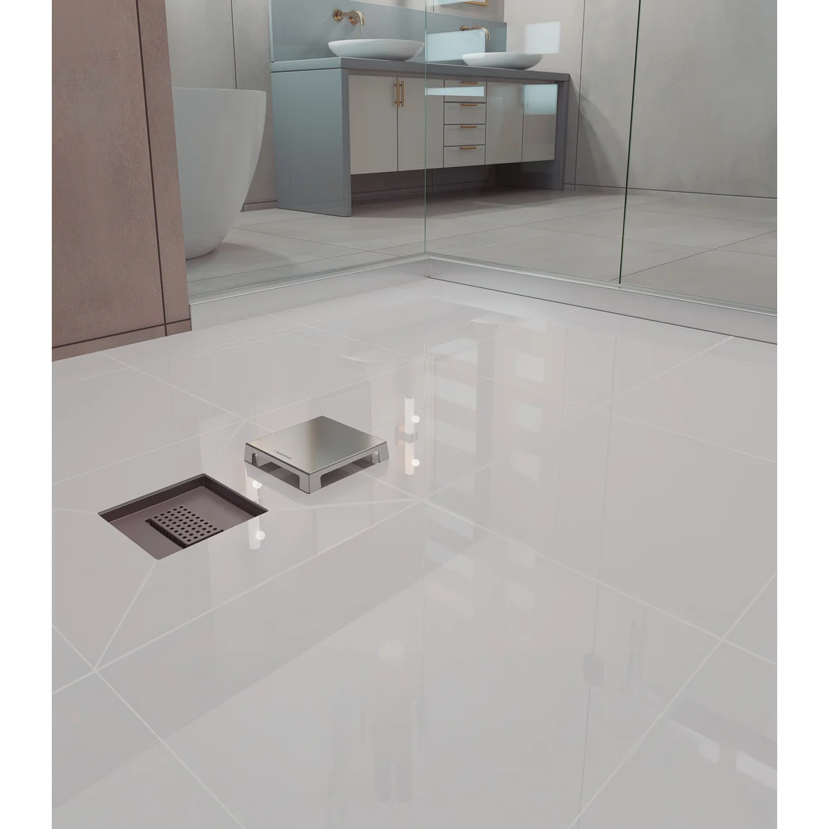 Ralo Neo Square S Tramontina em Aço Inox 10 x 10 cm