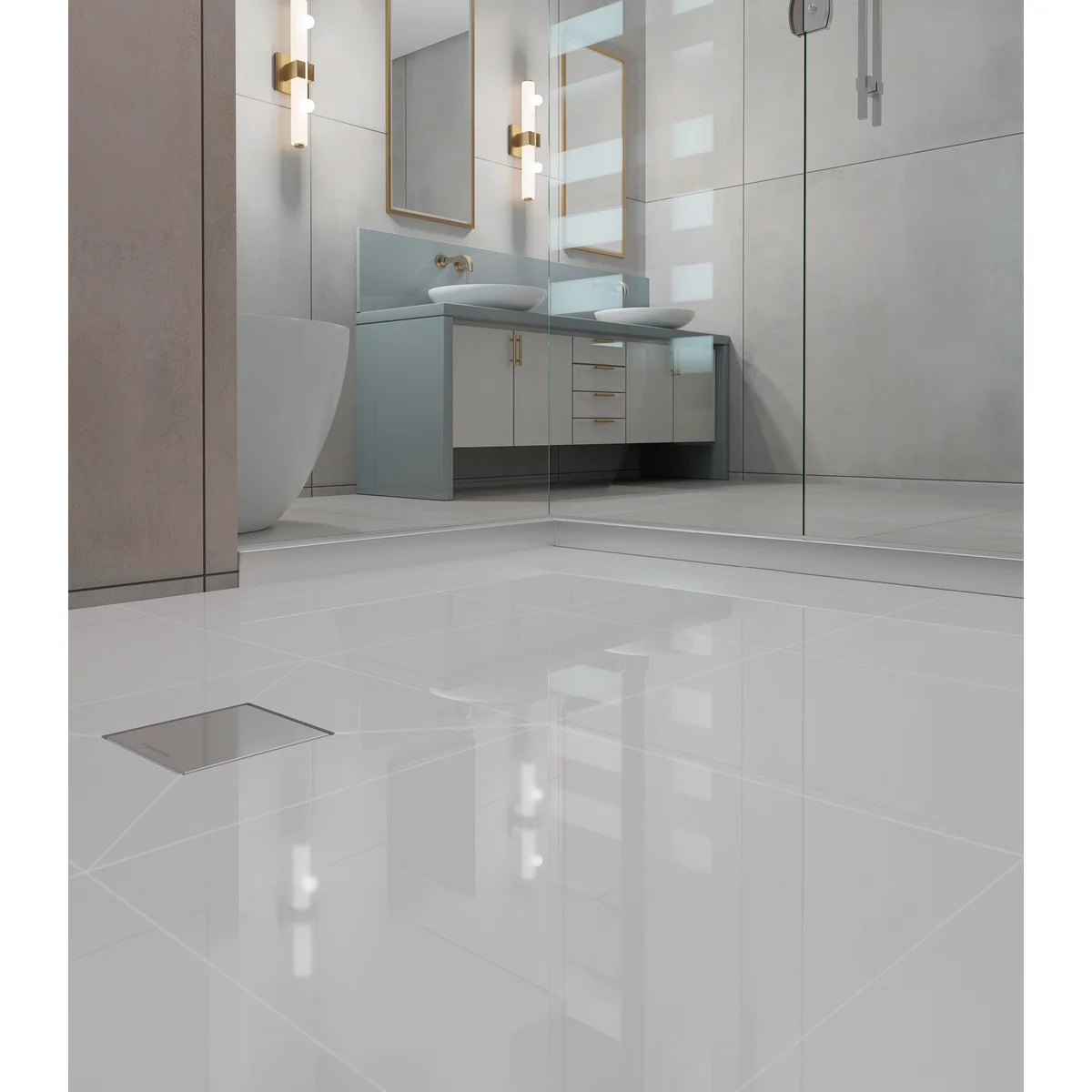 Ralo Neo Square S Tramontina em Aço Inox 10 x 10 cm