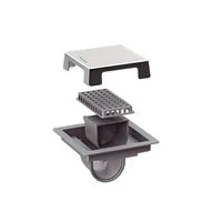 Ralo Neo Square S Tramontina em Aço Inox 10 x 10 cm