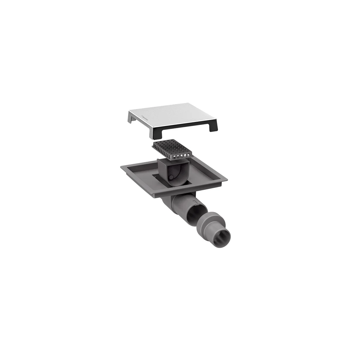 Ralo Neo Square Tramontina em Aço Inox 15 x 15 cm