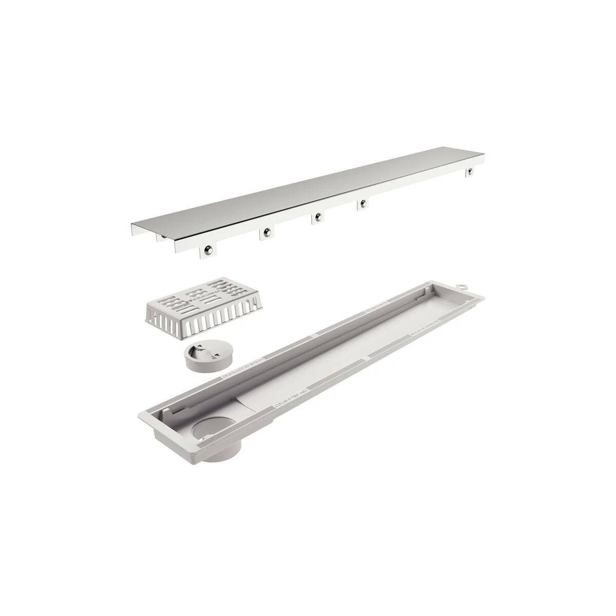 Ralo Tramontina Slim em PVC com Tampa em Aço Inox Tramontina 7 x 50 cm