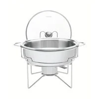 Rechaud Banho-maria Tramontina em Aço Inox 4,3 L com Fogareiro
