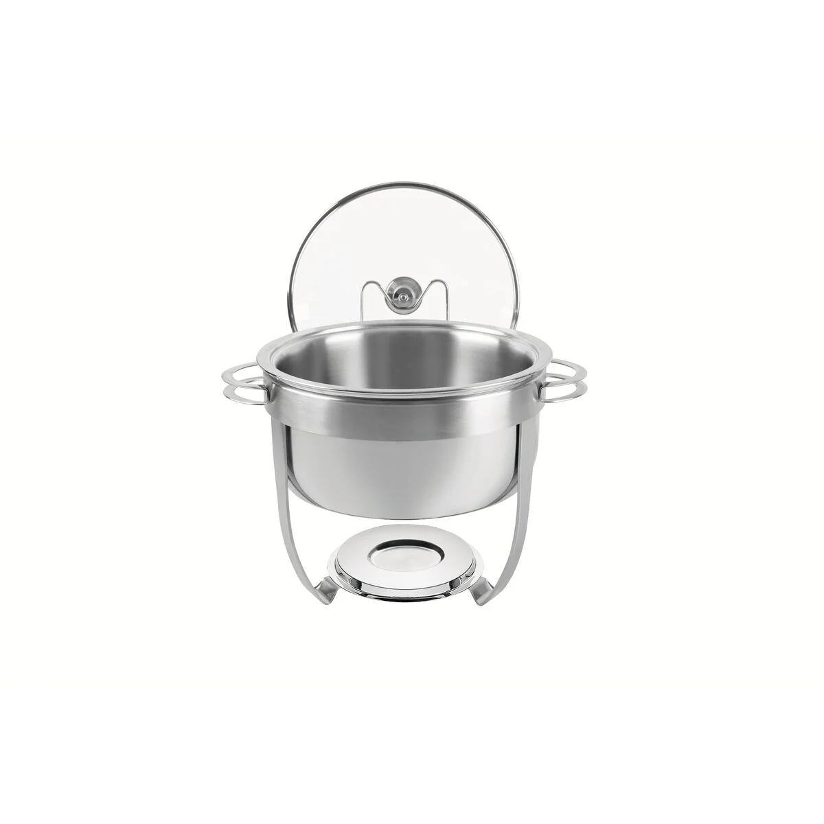 Rechaud Tramontina Redondo em Aço Inox Banho Maria com Suporte para Tampa 7 L