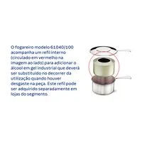 Rechaud Tramontina Retangular em Aço Inox Banho Maria Tampa Removível com Fogareiro Cuba GN 1/2 8,4 L
