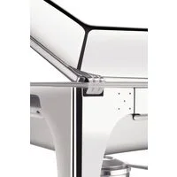 Rechaud Tramontina Retangular em Aço Inox Banho Maria Tampa Removível com Fogareiro Cuba GN 1/2 8,4 L