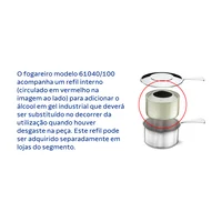 Rechaud Tramontina Solar em Aço Inox Fundo Triplo com Fogareiro e Tampa de Inox 7,8 L