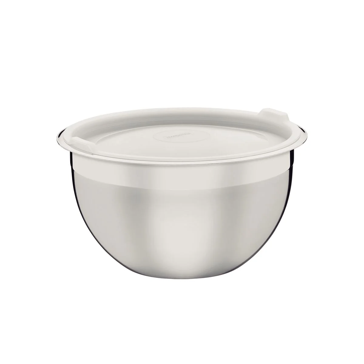 Recipiente Tramontina Cucina em Aço Inox com Tampa Plástica Preparar e Servir 24 cm 5,2 L