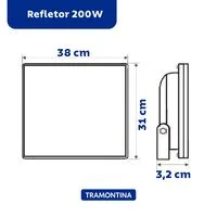 Refletor de LED Tramontina 200 W 6500 K