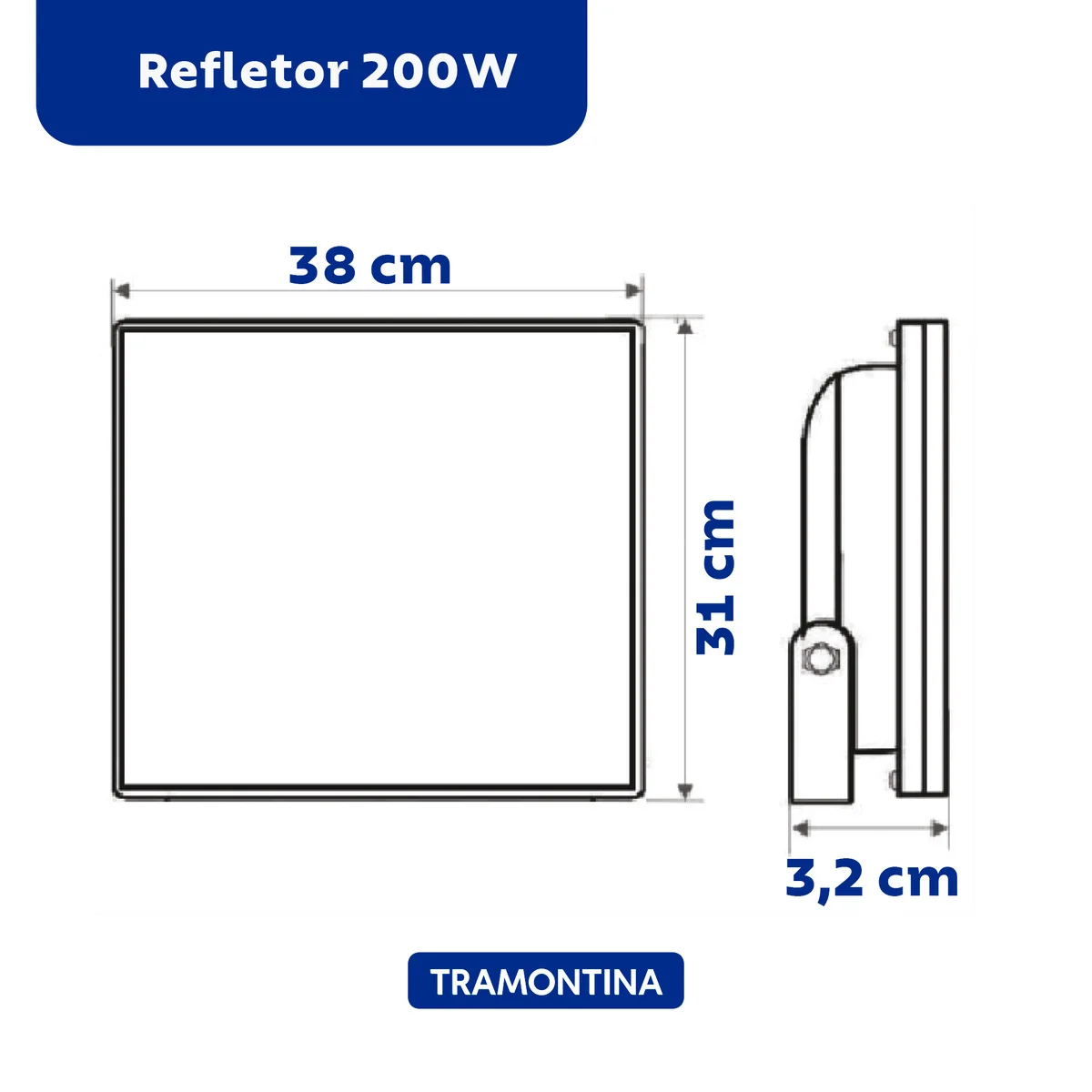 Refletor de LED Tramontina 200 W 6500 K