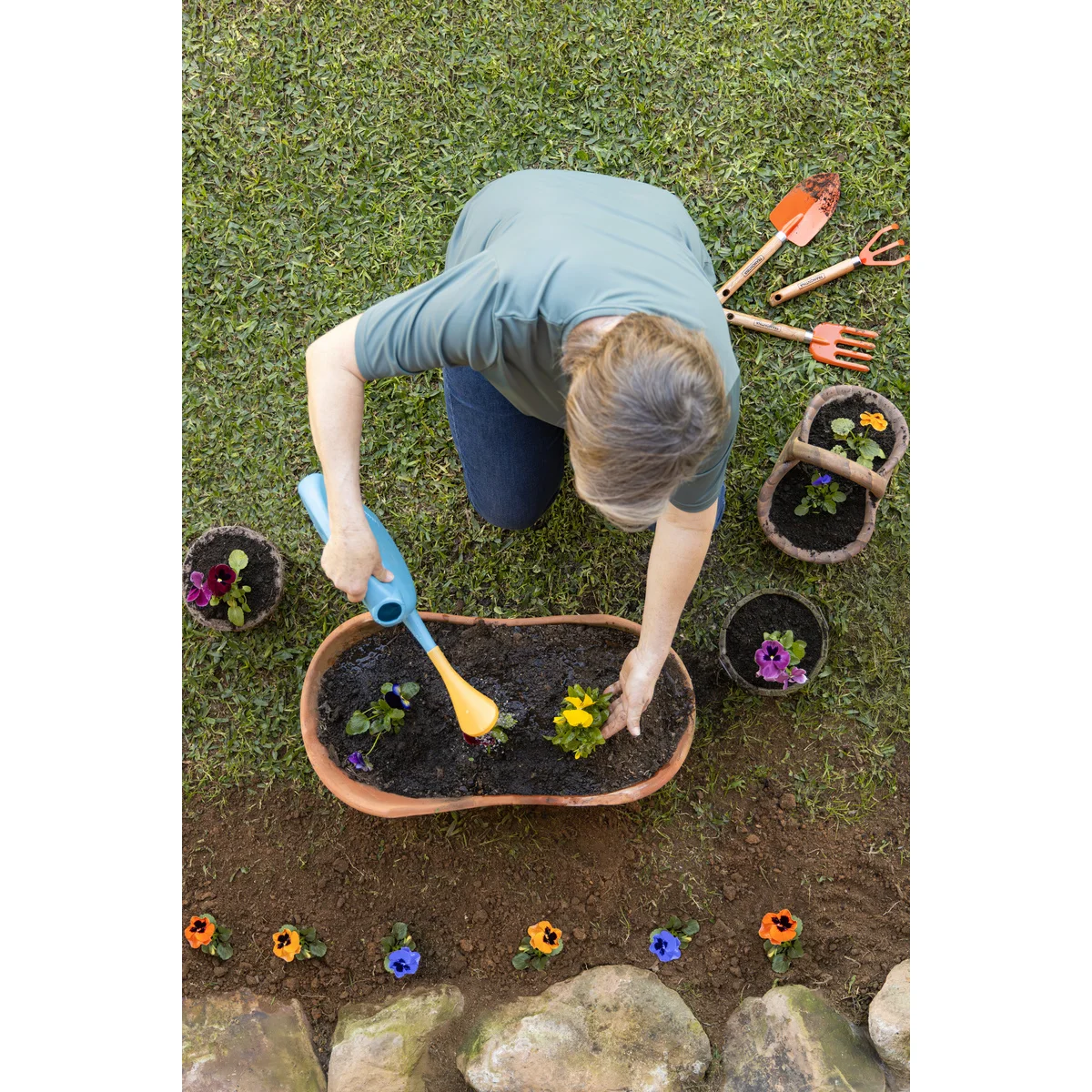 Regador para Jardim Tramontina em Plástico Azul 2 L