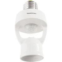 Sensor de Presença 360° Soquete E27 Tramontina Bivolt com Fotocélula Branco
