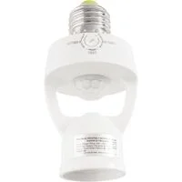 Sensor de Presença 360° Soquete E27 Tramontina Bivolt com Fotocélula Branco