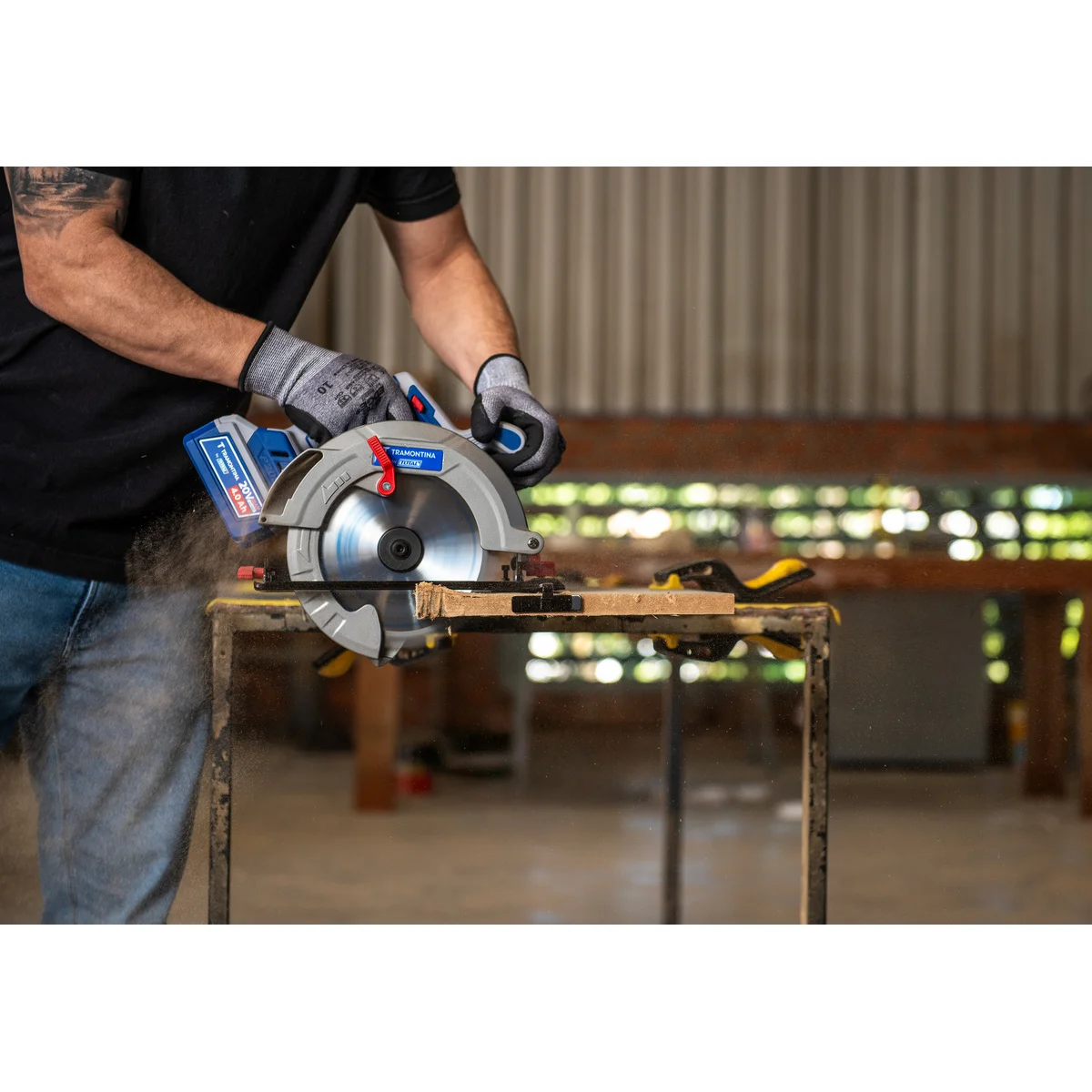 Serra Circular 20V 7-1/4" (185 mm) 0-4800 rpm Brushless Tramontina by Total - Sem Bateria e Carregador