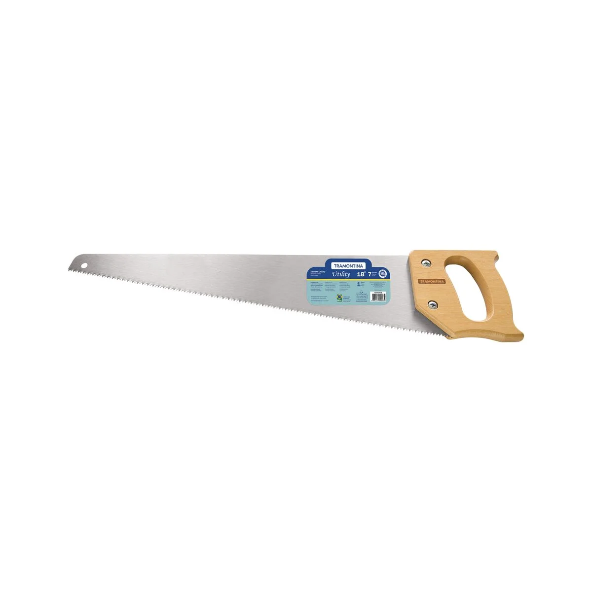 Serrote Tramontina Utility 18" com 7 Dentes por Polegada Lâmina em Aço Especial e Cabo de Madeira