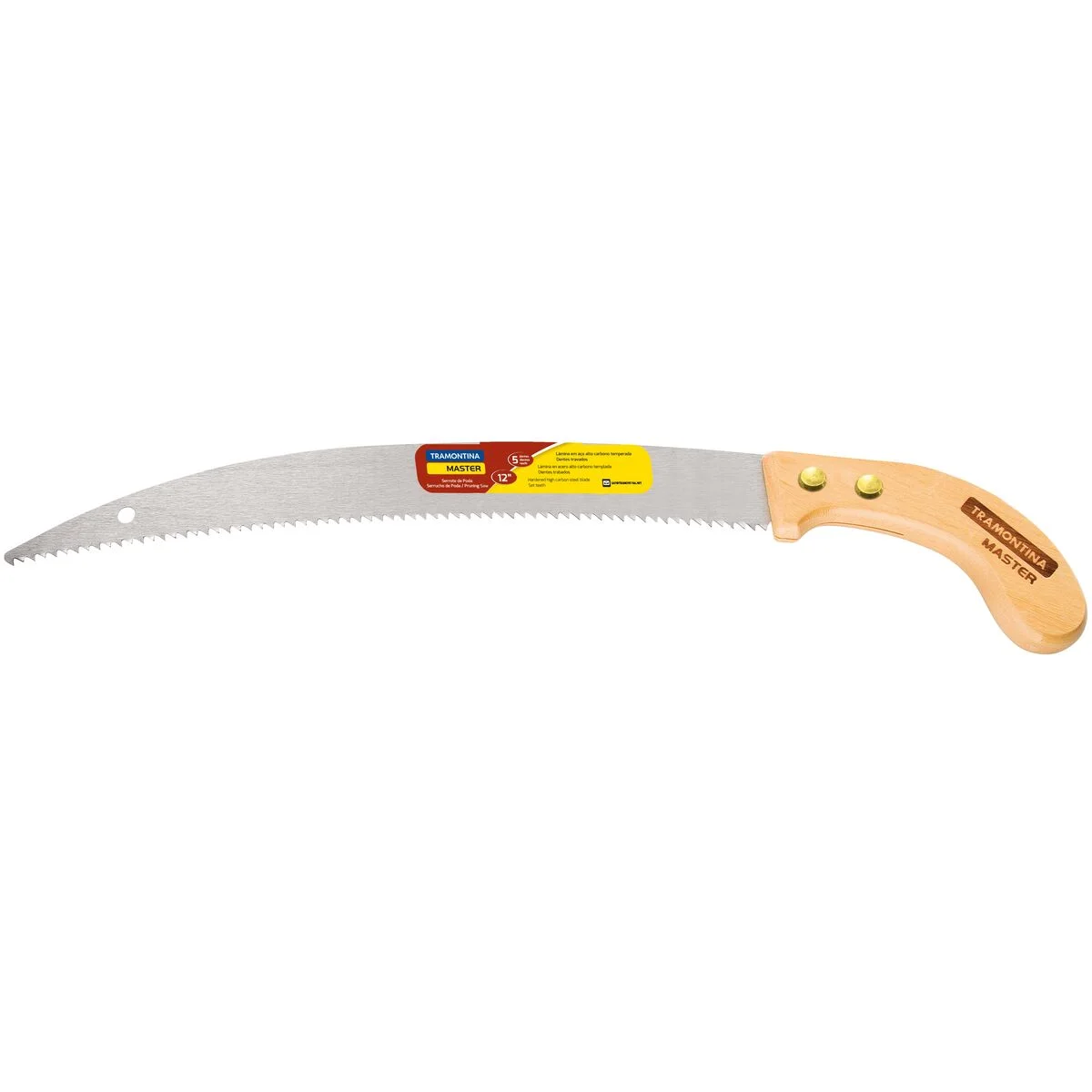 Serrote para Poda Tramontina MASTER 12" com 5 Dentes por Polegada em Aço Carbono com Cabo de Madeira
