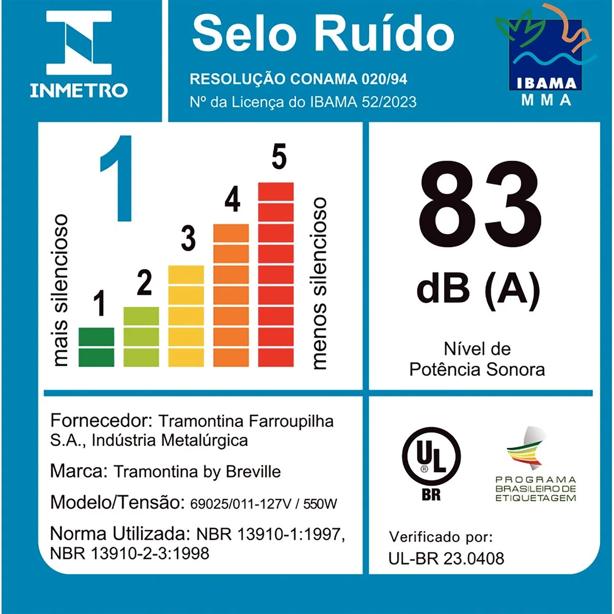Soft Mixer Tramontina by Breville em Aço Inox com Copo 15 Velocidades 220 V